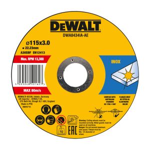 Диск отрезной DEWALT DWA8434IA, по металлу, 115х22.23х3 мм (DWA8434IA-AE)