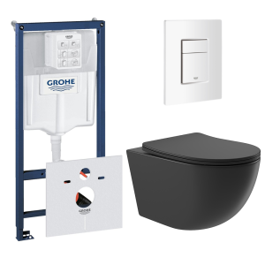 Комплект инсталляции GROHE Rapid SL 38772SH0 с унитазом Aqueduto OVO OVOT2140 и сиденьем с микролифтом (NW0556)