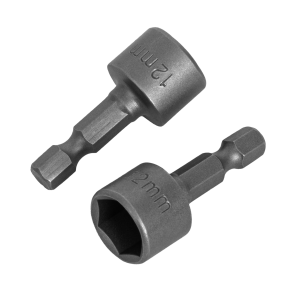 Головка торцевая ИНТЕРСКОЛ 12 мм, длина 38 мм, хвостовик 1/4", 2 шт.