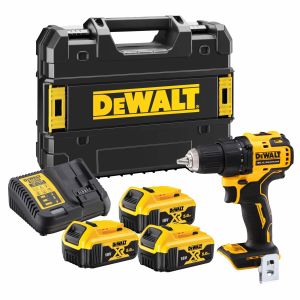 Аккумуляторная бесщеточная дрель-шуруповерт DEWALT, 18 В, 1650 об/мин, с 3 АКБ 5 Ач и ЗУ, в кейсе TSTAK, DCD708P3T