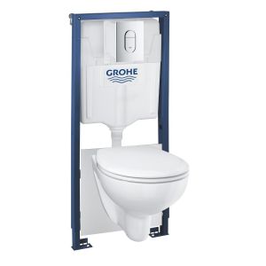 Система инсталляции GROHE Rapid SL с подвесным унитазом Bau Ceramic и сиденьем (36500000)