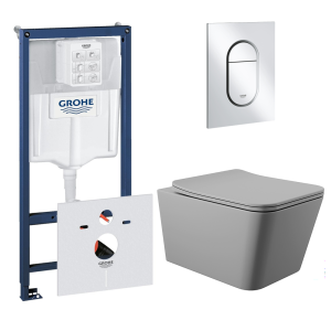 Комплект инсталляции GROHE Rapid SL 3 в 1 (NW0145/S) с унитазом Aqueduto MACIO MACT2130 и сиденьем с микролифтом (NW0559)