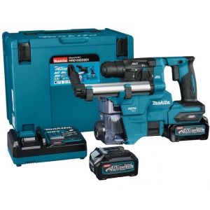 Аккумуляторный перфоратор Makita с системой пылеудаления DX16, 40 В, 2.1 Дж, 5000 уд/мин, с 2 АКБ 2.5 Ач и ЗУ, в кейсе (УЦЕНЕННЫЙ ТОВАР) (HR010GD201/BU)