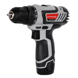 Аккумуляторная дрель-шуруповерт ИНТЕРСКОЛ ДА-10/12ЭР 28, 12 В, 1450 об/мин, с АКБ 2 Ач и ЗУ, в кейсе (595.2.1.20)