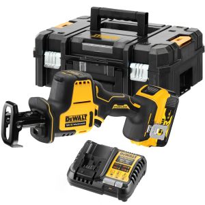 Аккумуляторная сабельная пила DEWALT DCS369P1T, 18 В, 2800 ход/мин, 16 мм, с АКБ 5 Ач и ЗУ, в кейсе TSTAK (DCS369P1NT-XJ)