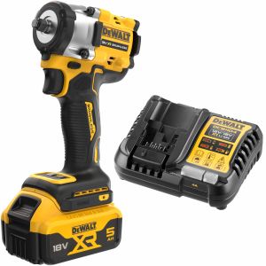 Аккумуляторный гайковерт DEWALT DCF923P1, 18 В, 610 Нм, 3550 уд/мин, с АКБ 5 Ач и ЗУ (DCF923P1N-XJ)