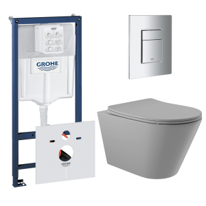 Комплект инсталляции GROHE Rapid SL 38775001 с унитазом Aqueduto CONE CONT2130 и сиденьем с микролифтом (NW0539)