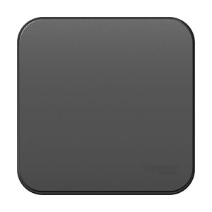 Одноклавишный выключатель с изолирующей пластиной 10А 250В Systeme Electric (Schneider Electric) Blanca BLNVA101016, Антрацит