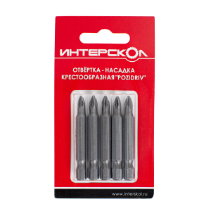 Бита ИНТЕРСКОЛ PZ1, 50 мм, HEX, 5 шт. (2040405000010)