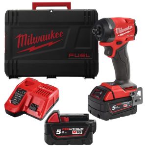 Аккумуляторный импульсный винтоверт Milwaukee M18 FUEL FID3-502X, 18 В, 226 Нм, 4400 уд/мин, с 2 АКБ 5 Ач и ЗУ, в кейсе (4933479866)