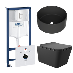 Комплект инсталляции GROHE Rapid SL 38772SH0 с унитазом Aqueduto MACIO MACT2140 и раковиной Aqueduto ESPIRAL D400 ESP0140 (NW0603)