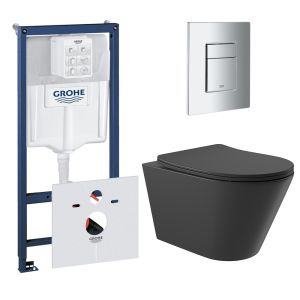 Комплект инсталляции GROHE Rapid SL 38775001 с унитазом Aqueduto CONE CONT2140 и сиденьем с микролифтом (NW0540)
