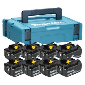 Аккумулятор Makita PSK MKP1G188, Li-Ion, 18 В, 6 Ач, 8 шт., в кейсе MakPac (1915A2-5)