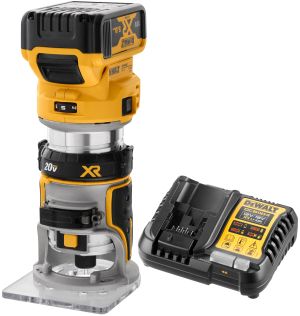 Аккумуляторный кромочный фрезер DEWALT DCW600BP1, 20 В, 25500 об/мин, 55 мм, с АКБ 5 Ач и ЗУ (DCW600BP1-XJ)