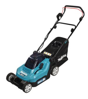 Аккумуляторная газонокосилка Makita LXT 2x18 В, 38 см, 40 л, с 2 АКБ 4 Ач и ЗУ, DLM382СM2