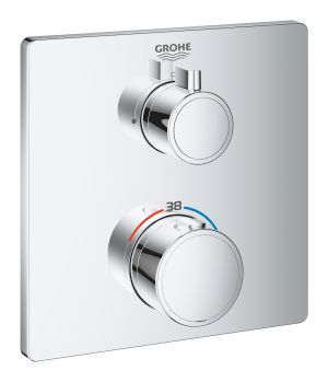 Внешняя часть термостата для душа GROHE Grohtherm, хром (24078000)