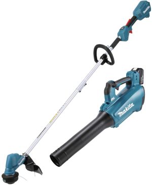Аккумуляторный набор садовой техники Makita, 18 В: воздуходувка DUB184 + триммер DUR192, с АКБ 3 Ач и ЗУ
