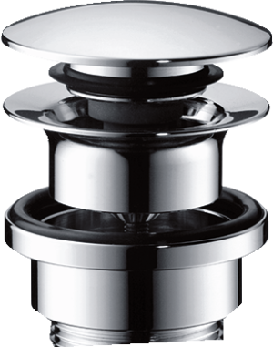 Донный клапан для раковины и биде hansgrohe Push-Open 50100000, хром