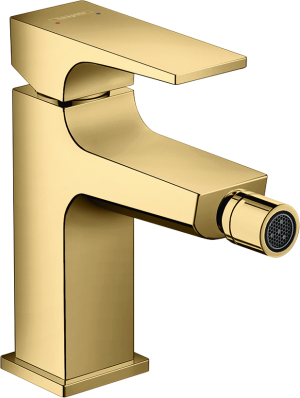 Смеситель для биде hansgrohe Metropol со сливным клапаном Push-Open 32520990, полированное золото