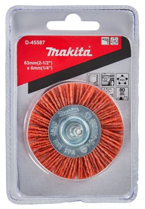 Щетка нейлоновая дисковая Makita 63 мм, (D-45587)