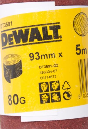 Шлифлист DEWALT DT3591, 5 м x 93 мм, 80G
