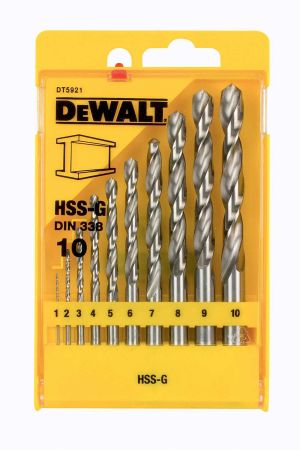 Набор сверл DEWALT DT5921-QZ по металлу, 1-10 мм, 10 шт. (DT5921-QZ)