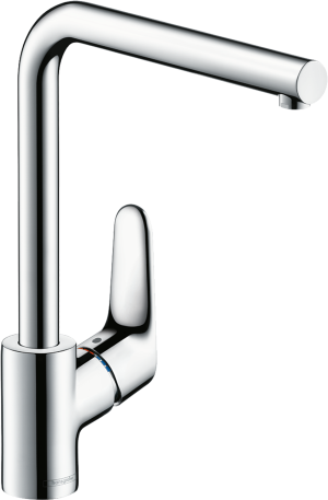 Смеситель для кухонной мойки hansgrohe Focus M41 280, с поворотным изливом 31817000, хром