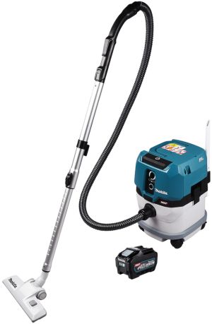 Аккумуляторный строительный пылесос Makita VC003GL, 40 В, 15 л, с АКБ 5 Ач, без ЗУ (DUST-KITM8)