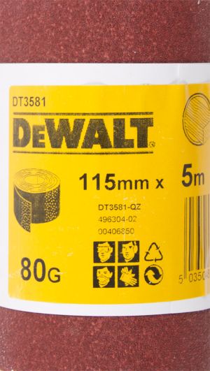 Шлифлист DEWALT DT3581, 5 м x 115 мм, 80G
