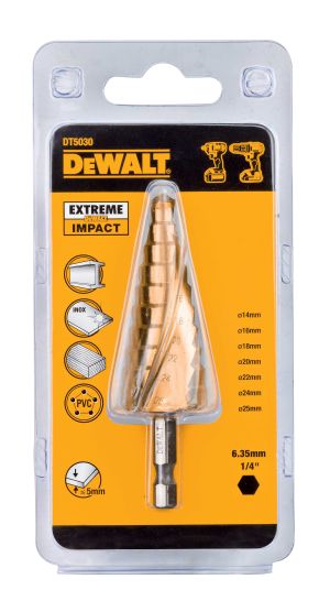 Сверло ступенчатое DEWALT EXTREME, 25x40x60 мм, 1 шт. (DT5030-QZ)