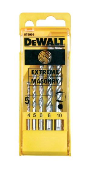 Набор сверл DEWALT DT6956 по бетону, 4/5/6/8/10 мм, 5 шт. (DT6956-QZ)