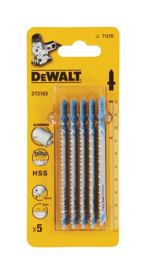Пилка для лобзика DEWALT DT2163, по металлу HSS, 100 x 72 x 3 мм, T127D, 5 шт.