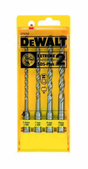 Набор буров DEWALT DT9702, SDS+, 5.5 x 160, 7 x 160, 8 x 160, 10 x 160, 4 шт.