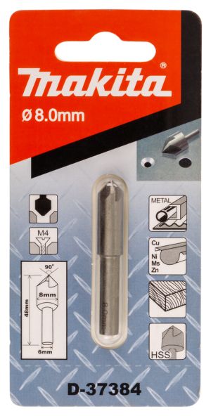 Зенковка Makita, 8х48 мм, 6 мм, (D-37384)