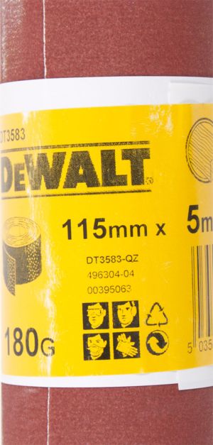 Шлифлист DEWALT DT3583, 5 м x 115 мм, 180G