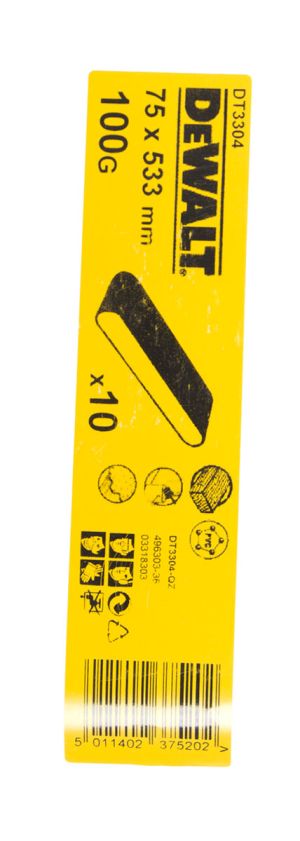 Шлифленты DEWALT DT3304, 75 x 533 мм, 100G, 10 шт.