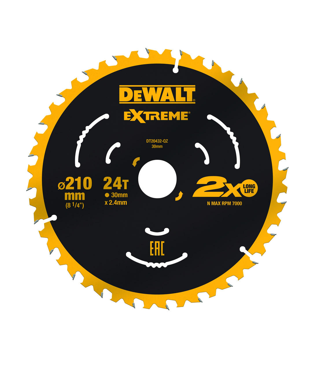 Пильный диск DEWALT DT20432, EXTREME 210/30, 24T ATB7